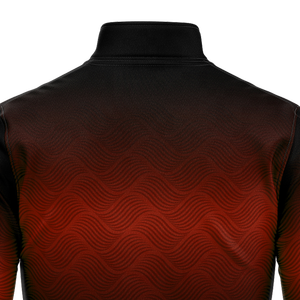 Sudadera de hombre con cremallera de 1/4, degradado negro y rojo, para entrenamiento de fútbol, top de chándal de manga larga, venta al por mayor - Product Image 5