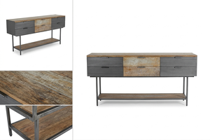 Console en bois Dexter Signature, table d'appoint mince en teck massif avec un design épuré pour un style d'intérieur contemporain - Product Image 5