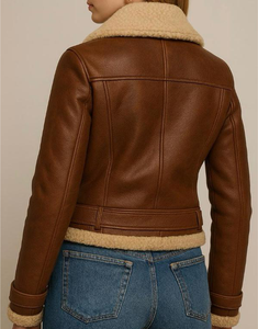 Veste en cuir véritable pour homme, design OEM, col montant et logo frontal, couleur et taille personnalisables, vente chaude - Product Image 1