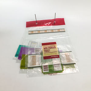 Bolsa de pan con cremallera y logotipo personalizado del superventas, bolsa de plástico transparente para alimentos, embalaje para pan tostado con logotipo personalizado - Product Image 5