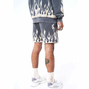 Hot Selling OEM Custom Men's Short <b>Set</b> Premium Quality Nylon Zip Hoodie Shorts New Arrival Windbreaker Short <b>Set</b> Washable - Product Image 5