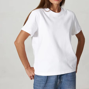 Camiseta Oversize Casual de Moda 2026 para Mujer, Ropa con Logotipo Personalizado, Mangas Cortas, Camiseta Holgada de Verano para Mujer - Product Image 1