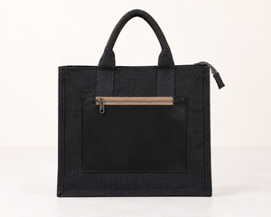Solid Color Jute Tote Bag 14x11x4 Inch Zipper Closure Minimalist Style Daily Use - Product Image 5