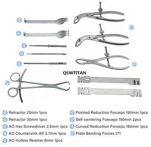Kit d'instruments chirurgicaux pour plaques de blocage des membres supérieurs, en acier inoxydable de qualité chirurgicale, pour chirurgie osseuse manuelle, Surgiright - Product Image 4