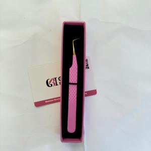 Pince à cils de haute qualité avec logo personnalisé, pince à volume à pointe en fibre, outils de beauté pour salon OEM ODM, en acier inoxydable - Product Image 4
