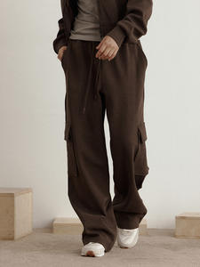 Pantalon cargo ample taille basse pour femme, nouveau style, streetwear décontracté avec devant plat - Product Image 2