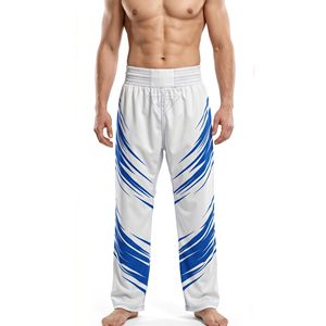 Ochre Tan Striped Waist Boxing <b>Trousers</b> Durable Martial Arts Apparel Comfortable Sports Training Boxing <b>Trousers</b> - Product Image 3