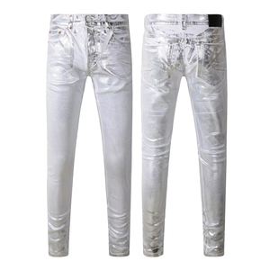 Jean en denim vintage déchiré de luxe pour homme, de haute qualité, respirant, séchage rapide, taille mi-haute, bleu - Product Image 2