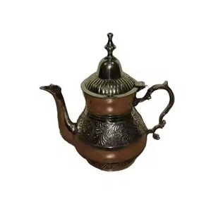 New Arrival Vintage Silver Round <b>Tea</b> Kettle With Lid Coffee & <b>Tea</b> Tool Metal Body Decorative Design - Product Image 3