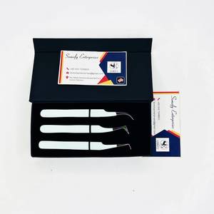 Pinzas para Pestañas Somofy Enterprises de Acero Inoxidable, Precisión, Antiestáticas, Duraderas, Punta Suave de 10 mm, Caja con Logotipo Personalizado - Product Image 2