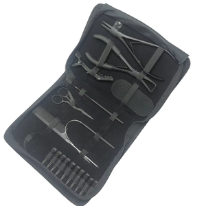 Hair <b>Extension</b> Micro <b>Bead</b> Tool Kit with Pliers Needles Hook Loop Scissors Professional Salon Hair Installation Tools Set - Product Image 2