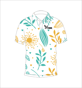 เสื้อโปโลพิมพ์ลายดอกไม้เขตร้อนแบบกำหนดเอง แขนสั้น สวมใส่สบาย เหมาะสำหรับกอล์ฟ เทนนิส ชุดทีมฤดูร้อน - Product Image 2