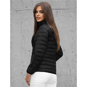 Chaqueta de Invierno Acolchada para Mujer de Alta Calidad, con Cuello Alto, Cierre de Cremallera, de Nailon Grueso - Product Image 3