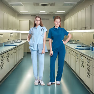 MEILLEURE QUALITÉ coloré gommage médical imprimé personnalisé médical résistant à l'eau nouvelle conception infirmières ensemble vêtements-usine FMF-OEM/ODM - Product Image 1