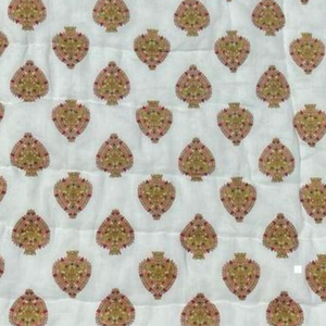 Couette indienne traditionnelle en coton, imprimée à la main, motif floral, réversible, écologique, taille simple, toutes saisons, pour hôtel et maison - Product Image 4