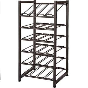 Whole Sale Custom Metallic Bottle Storage Rack Kitchen Storage Bottle Display <b>Stand</b> Soft <b>Drink</b> Holder For Hotel Supermarket - Product Image 1