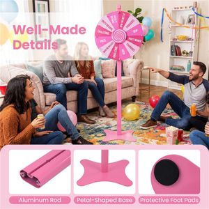 <b>18</b>-Inch Height Adjustable Prize Wheel Smooth Spin 2-in-1 Tabletop & Floor Standing Spinning <b>Game</b> Wheel for Carnival Events - Product Image 6