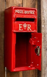 Buzón de Correos de Metal Rojo Vintage, Resistente al Agua, Antirrobo, Antioxidante, con Cerradura de Llave y Acceso Frontal, Diseño Unicornio - Product Image 2