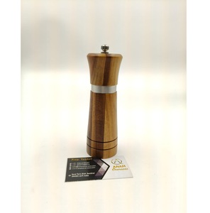 Moulin à épices en bois fait main, moulin à sel et à poivre avec rotor en céramique, système de broyage réglable - Product Image 3