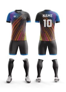 Uniformes de Fútbol Personalizados para Adultos, Conjunto de Camisetas de Fútbol con Serigrafía, Cuello Redondo, Poliéster/Algodón, Manga Corta, para Todas las Temporadas - Product Image 2