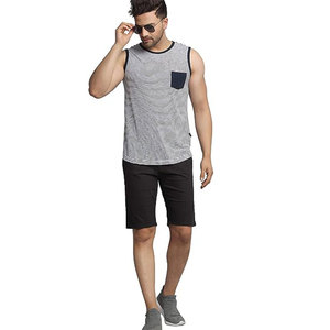 เสื้อกล้ามออกกำลังกายผู้ชายแบบใหม่ขายส่ง ดีไซน์ลายลำลองสำหรับการฝึกซ้อมที่ดีที่สุด พร้อมบริการสกรีนลายแบบ Sublimation - Product Image 1