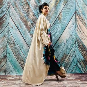 Traditionnel Tie Dye Motif Kimono Veste Bohème Festival Surdimensionné Veste Dentelle Garniture Femmes Kimono Longue Kimono Robe - Product Image 5