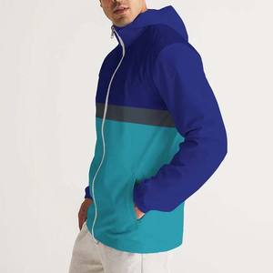 Veste coupe-vent rétro en nylon personnalisée avec logo brodé, zippée, effet froissé, pour homme, idéale pour l'extérieur - Product Image 3