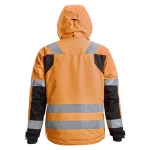 Chaqueta de Trabajo para Hombre, de Alta Visibilidad, con Cuello de Piel Grueso, Reflectante, Abrigo de Seguridad, Chaqueta Bomber - Product Image 2