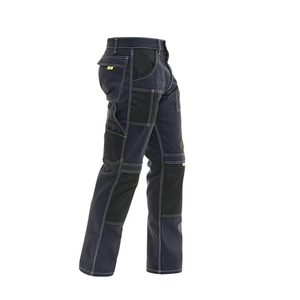 Pantalon de travail pour homme en toile décontractée, haute visibilité, réfléchissant, avec braguette zippée en Cordura, personnalisable, utilitaire, construction renforcée aux genoux, sécurité - Product Image 4