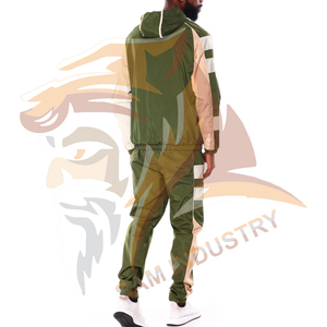 Ensemble coupe-vent léger et imperméable personnalisé pour homme, en nylon et polyester durables, ensemble de survêtements coupe-vent pour homme - Product Image 2