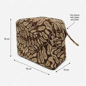 Custom Printed Laminated Natural Jute Cosmetic <b>Makeup</b> Pouch Zipper Travel Toiletry Bags Wholesale OEM ODM Private Label Exporter - Product Image 2