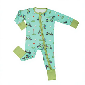 amboo Baby Nightwear | 2-Way Front Zipper Long Sleeve Jumpsuit Soft Unisex Newborn Sleep Suit Cozy Baby <b>Pajamas</b> One Piece Outfit - Product Image 2