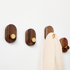 Wall Mounted Self-adhesive Modern Wooden Coat <b>Hook</b> Flower Pattern Single <b>Hook</b> <b>Rail</b> for Home Hotel Restaurant - Product Image 3
