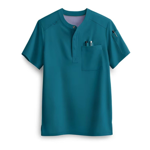 High-Performance Men's Medical Uniforms - V-Neck <b>Scrub</b> <b>Top</b> and Cargo Jogger Pants Set - Moisture-Wicking Quick-Dry Nurse Wear - Product Image 3