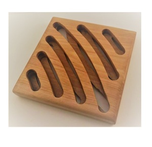Sous-verres en bois de 300 mm de diamètre, antidérapants, décoratifs pour table, style moderne, sous-verres ronds en bois - Product Image 4