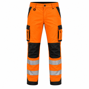 Pantalones de Trabajo de Seguridad Reflectantes de Alta Visibilidad, Resistentes al Fuego, para Minería, Color Sólido, Poliéster Industrial - Product Image 1
