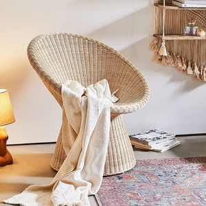 Fauteuil d'appoint pour îlot de cuisine et décoration de salon, fauteuil en rotin tressé à la main - Product Image 2