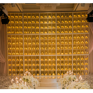 Dazzling Modern <b>Wedding</b> Stage Shelves Candle Backwall <b>Box</b> Style Wood Lightweight <b>Wedding</b> Backdrop California USA - Product Image 1