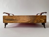 Plateau de service traditionnel en bois de noyer avec incrustation persane, plateau décoratif ottoman pour table basse, plateau de service de luxe pour la décoration de la maison