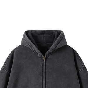 Ventes en gros de sweats à capuche pour hommes, personnalisés, lavés à l'acide, respirants, confortables, écologiques, avec poche, en tissu polaire, fabriqués au Pakistan - Product Image 3