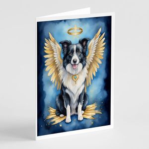 Border Collie My Angel A7 Tarjetas de felicitación Paquete de 8 tarjetas de nota en blanco caprichosas con sobres Tamaño 5x7 - Product Image 1