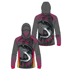 Camisas de Pesca con Capucha Personalizadas, Impermeables, Transpirables y de Secado Rápido, al por Mayor, de Poliéster con Protección UV para Pescadores, OEM - Product Image 5