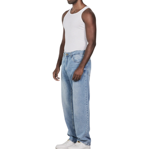 Men Straight Denim <b>Jeans</b> Streetwear 3D Print Breathable Washable Washed <b>Soft</b> Cotton Casual Wear Wholesale OEM ODM - Product Image 2