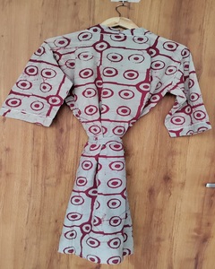 ชุดกิโมโนผ้าฝ้ายพิมพ์ลายดอกไม้ด้วยมือ ระบายอากาศได้ดี แขนยาว เหมาะสำหรับใส่นอนสำหรับผู้หญิง ใส่ได้ทุกฤดู - Product Image 6