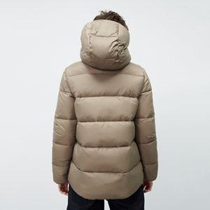 Chaquetas de Invierno para Hombre de Nailon de Alta Calidad, Diseña Tu Propia Chaqueta Acolchada con Capucha y Cuello, Color Sólido, con Tu Diseño - Product Image 4