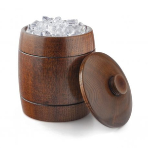Customized Premium Double-Wall Insulated Wooden Ice <b>Bucket</b> Champagne Cooler <b>with</b> <b>Lid</b> & Handle Bar Accessories for Home & Hotel - Product Image 4