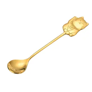 cute cat shape solid brass spoon New Design Antique Brass Spoon Set For Wholesale Suppliers Indian Manufacturer in India