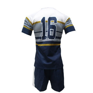 Camiseta de Rugby Gruesa Sublimada Personalizada con Pantalones Cortos, Último Diseño, Transpirable, Nuevo Conjunto de Uniforme a Precios de Mayoreo - Product Image 5