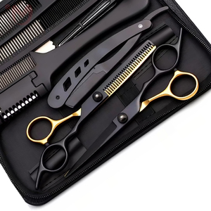 Professional Stainless Steel Salon Hair Scissors Clean Combination Straight & Thinning Scissors with Styling Comb - Product Image 2