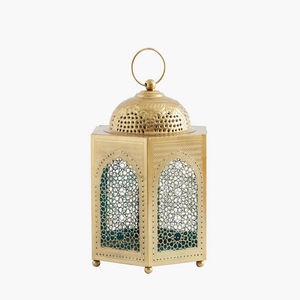 Lanterne à bougie en métal de style marocain en or blanc, faite à la main, écologique, durable, personnalisable, décoration intérieure pour la maison et les mariages - Product Image 5